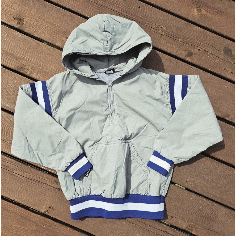 In Play Vintage Insulated Nylon Track Pullover Jacket Sz Boys Large KC Royals
